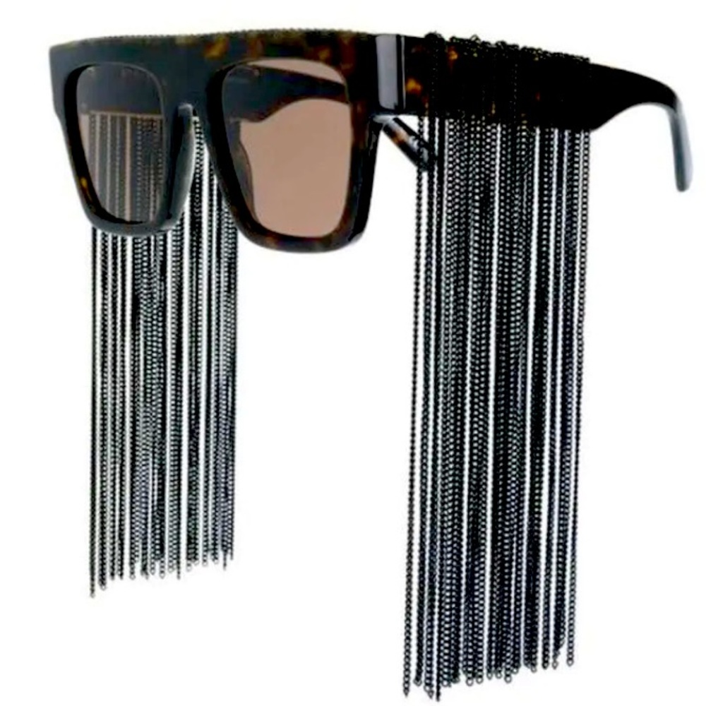 😎Stella McCartney Falabella Fringe Chain Sunglasses